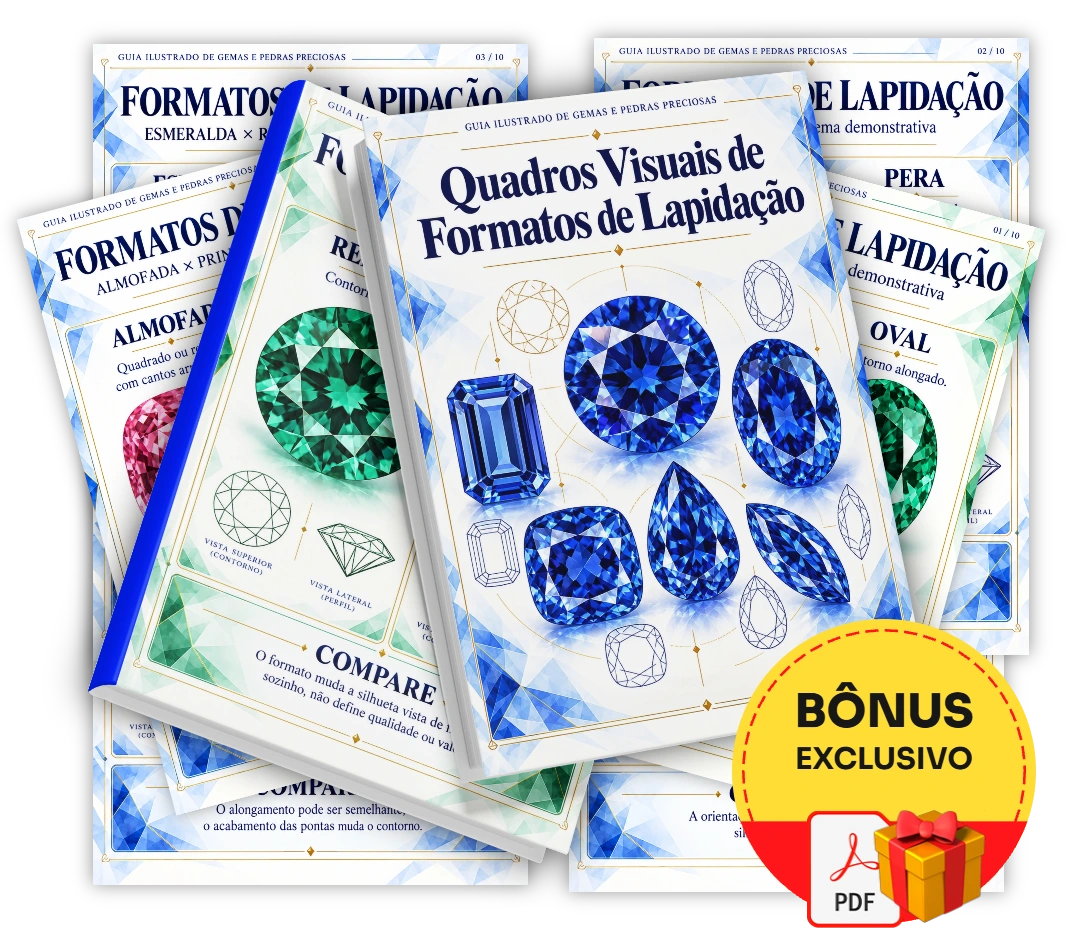 Quadros Visuais de Formatos de Lapidação